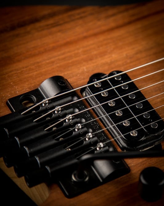 Headless guitar strandberg Plini 6 string closeup