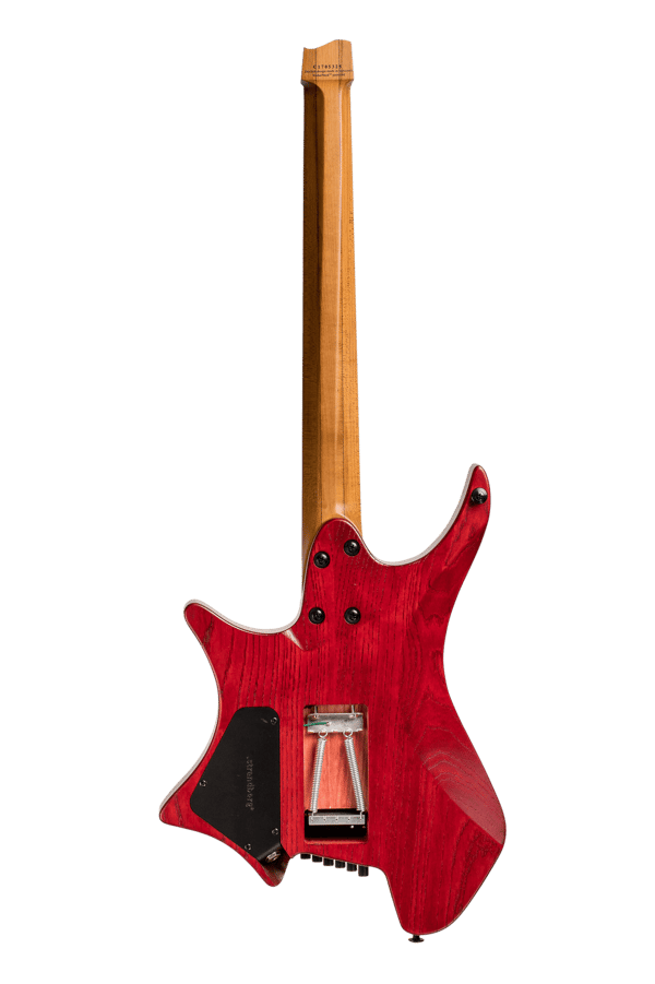 Headless guitar Boden Original Trem 6 string Red back view