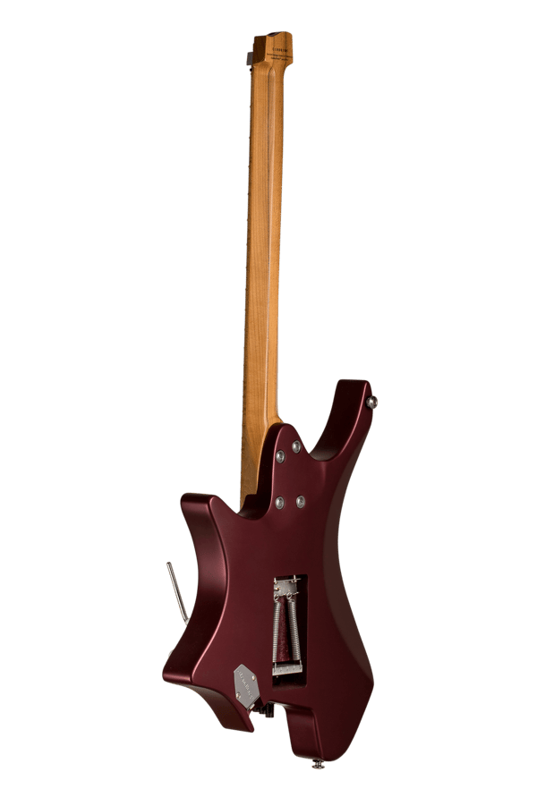 Headless guitar Boden Classic 6-String Guitar Trem Burgundy Mist side view