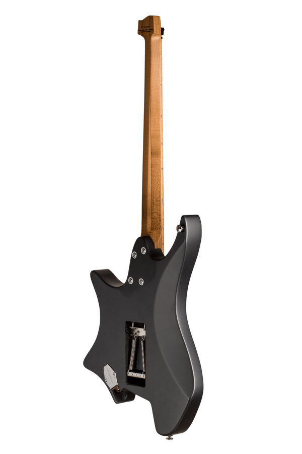 Headless guitar Boden classic 6 string trem graphite back view