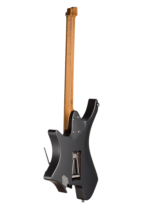 Headless guitar Boden classic 6 string trem graphite back view
