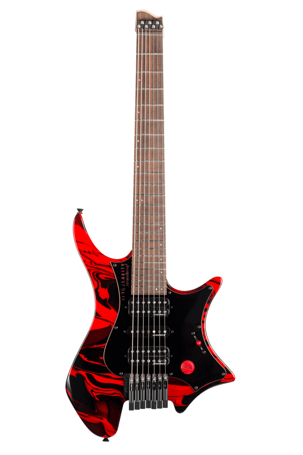 Headless guitar Boden Singularity 7-string Red Swirl