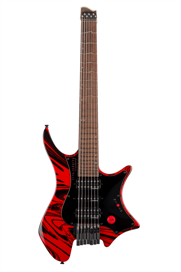 Headless Guitar Boden Singularity 7-string Red Swirl