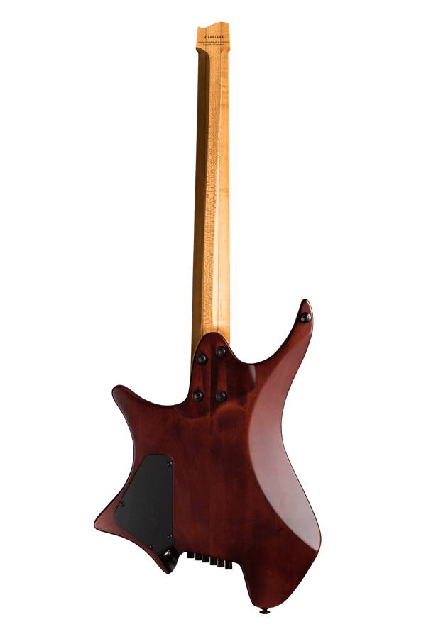 Headless guitar boden standard 6 string bengal burst back view