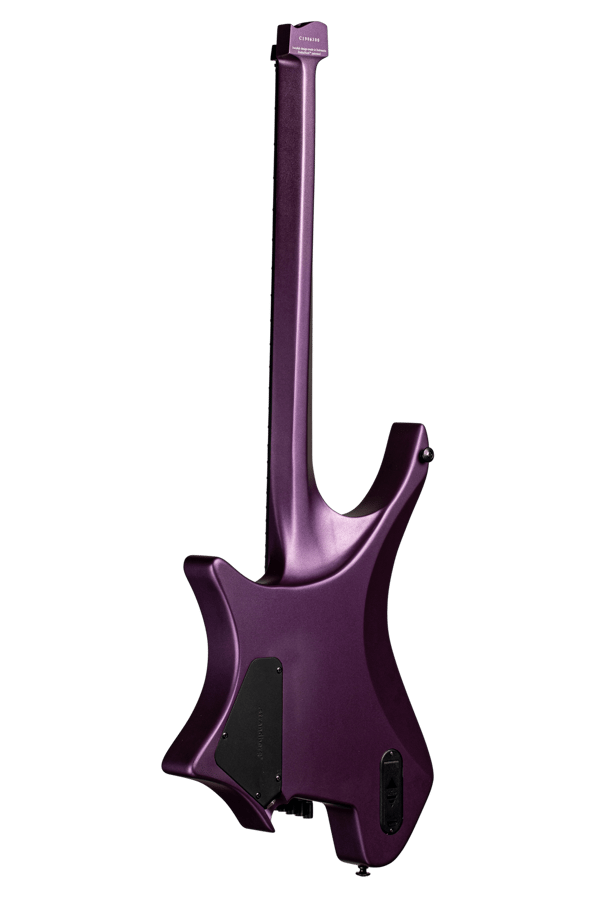 Headless Guitar Boden Metal purple back view