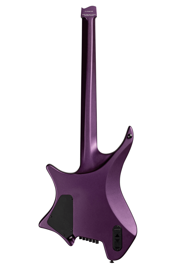 Headless Guitar Boden Metal purple back view