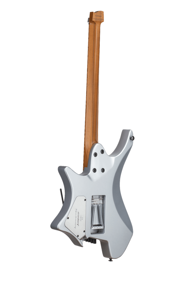 Headless Guitars Boden Prog 6 Ebony 10th anniversary model silver back view