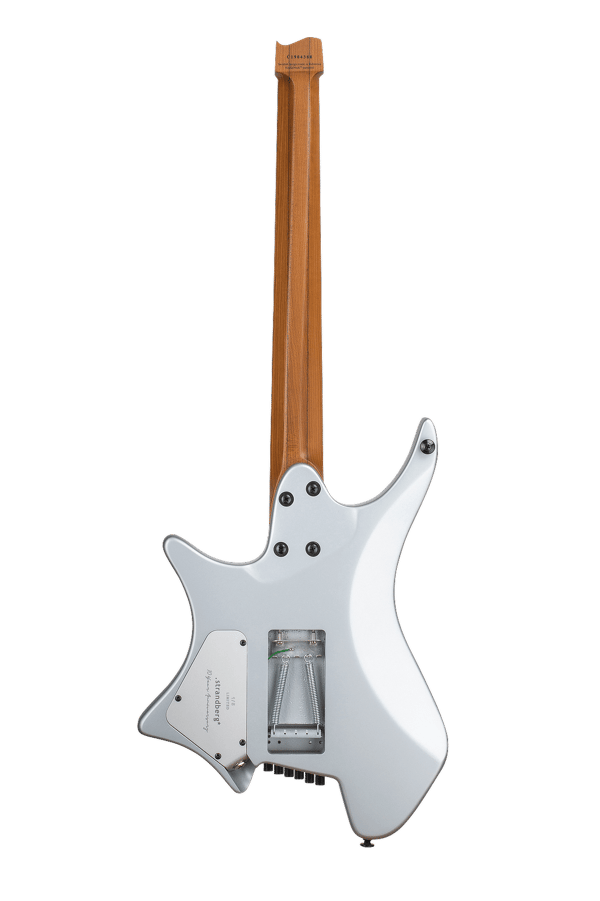 Headless Guitars Boden Prog 6 Ebony 10th anniversary model silver back view