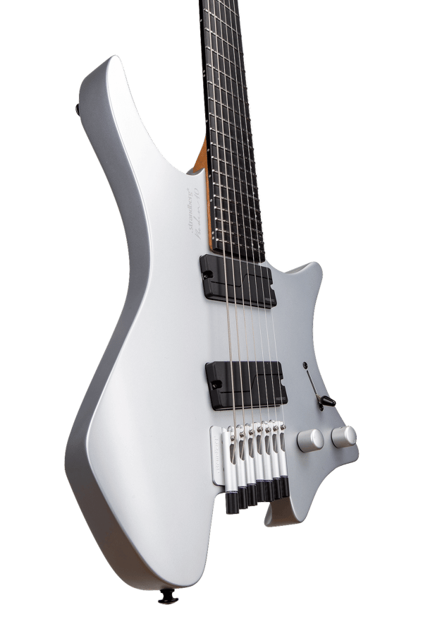 Headless Guitars Boden Prog 7 Ebony 10th anniversary model silver front view
