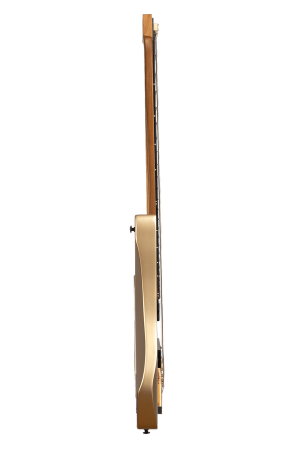Boden Original ebony 8 string multiscale ebony limited edition Gold Headless guitar side view