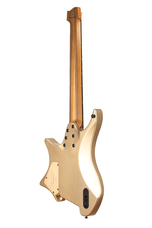 Boden Original ebony 8 string multiscale ebony limited edition Gold Headless guitar back view