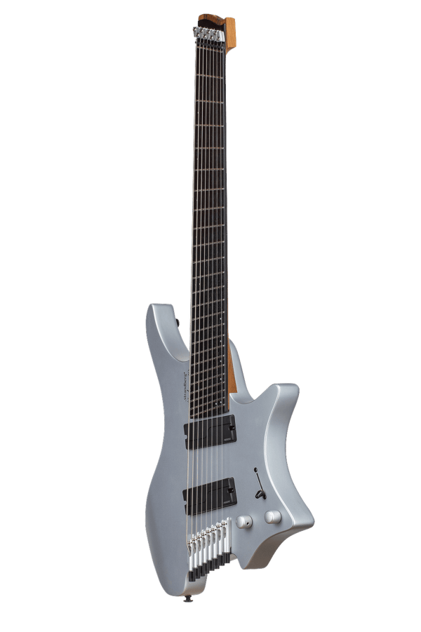 Multiscale Headless Guitars Boden Prog 8 Ebony 10th anniversary model silver front view