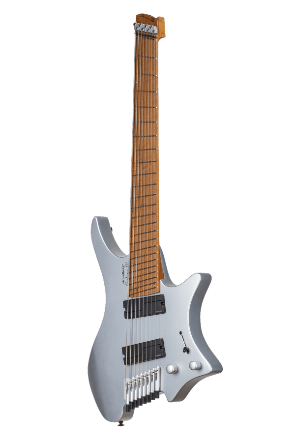 Headless Guitars Boden Prog 7 Ebony 10th anniversary model silver front view