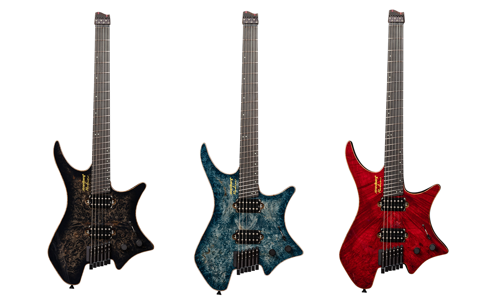 Boden J Artisan 6 Maple Burl Maple Dark Blue Burst | .strandberg* Guitars