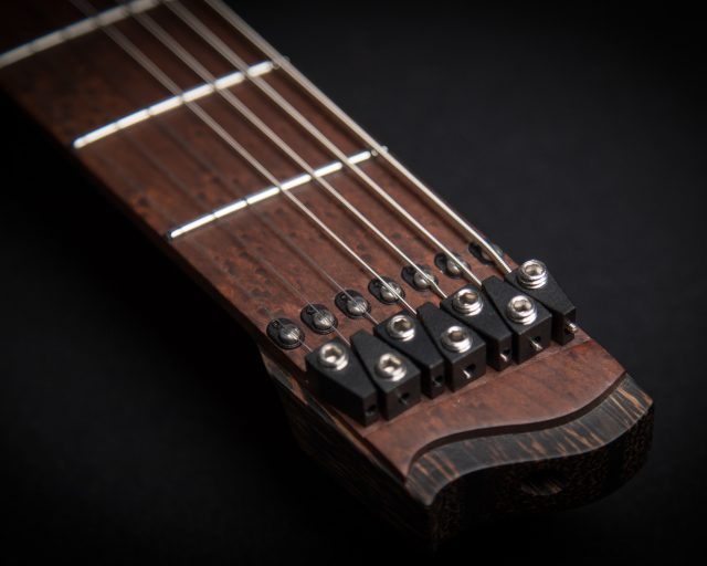 The key headless feature on one of our guitars
