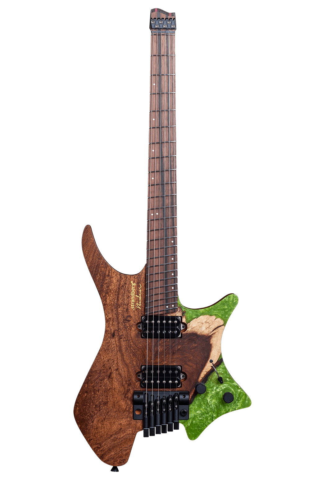 Boden J Artisan 6 Tremolo Koa Natural Green Resin | .strandberg